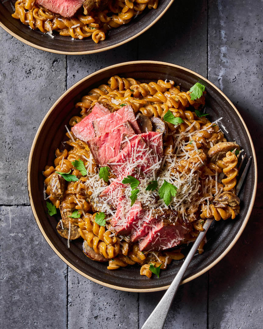 Creamy Steak & Mushroom Pasta