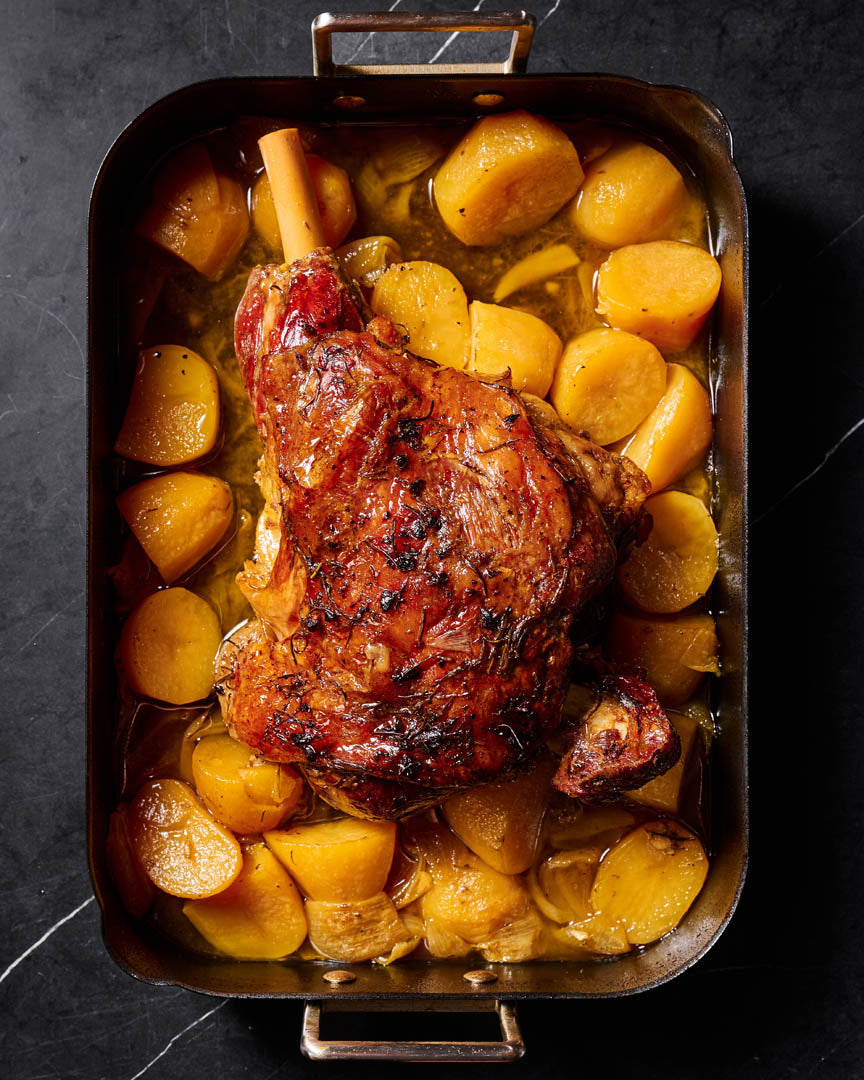 Rosemary and Garlic Butter Lamb Leg