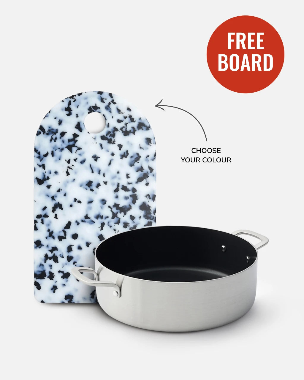 MAKO 5-Ply Non-Stick Essential Pan Free Sasni Chopping Board Dalmatian