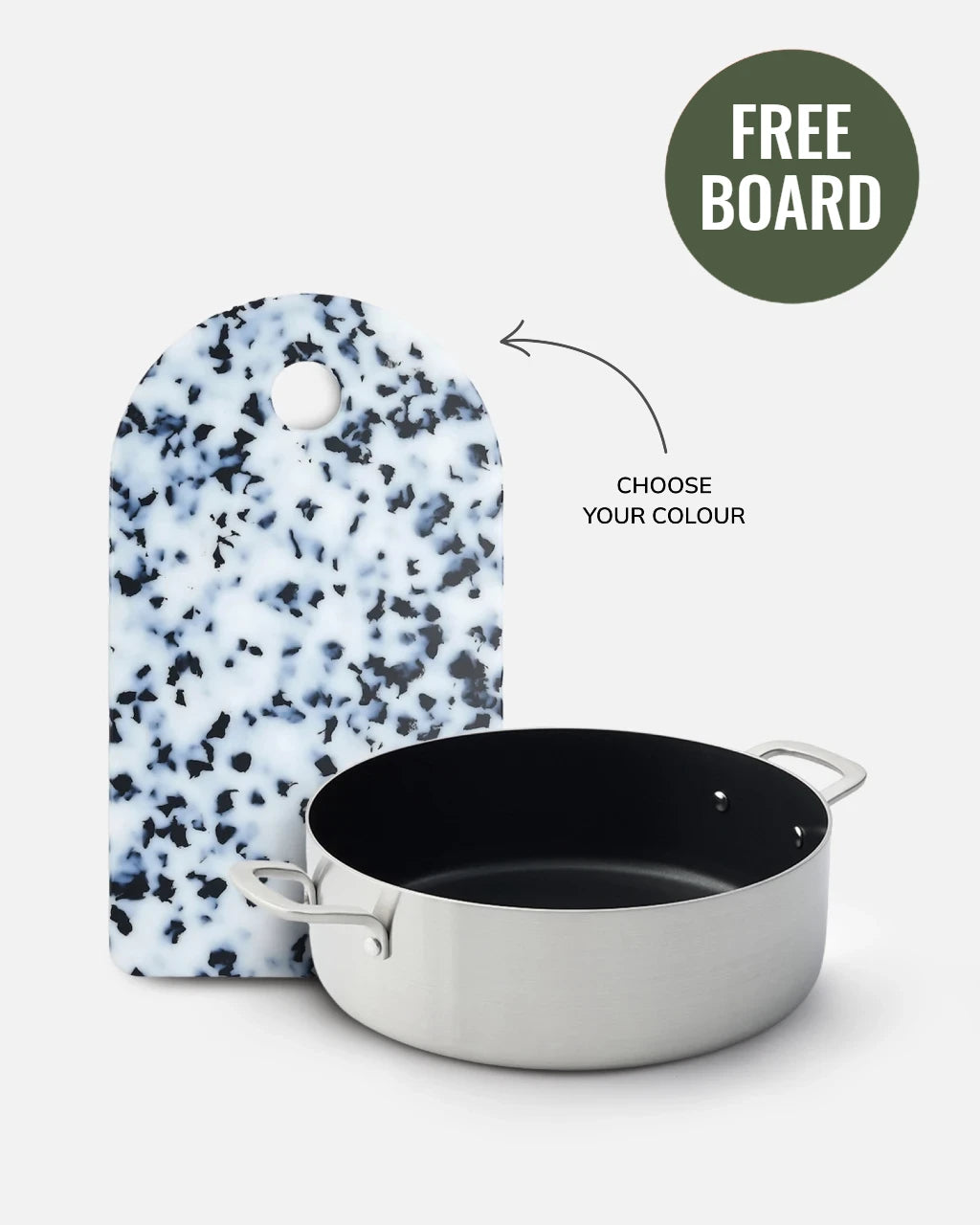 MAKO 5-Ply Non-Stick Essential Pan Free Sasni Chopping Board Dalmatian