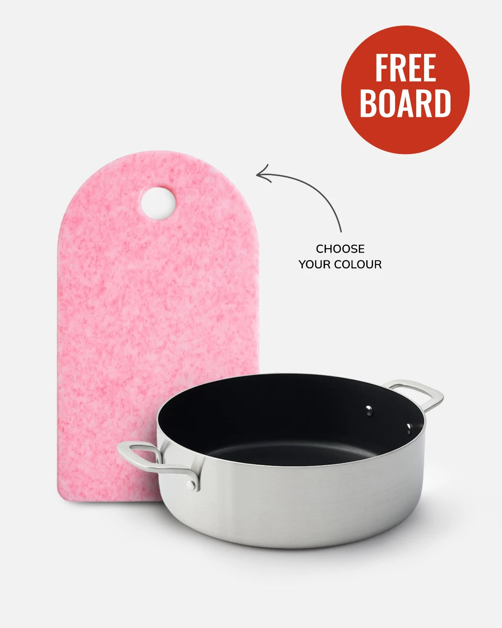 MAKO 5-Ply Non-Stick Essential Pan Free Sasni Chopping Board Fairy Floss