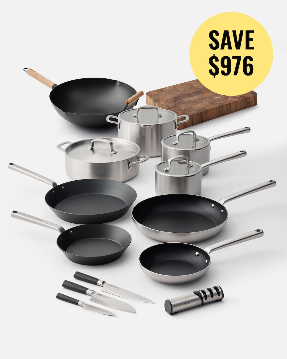 MAKO Ultimate Kitchen Upgrade Black Set (14 Piece Set)