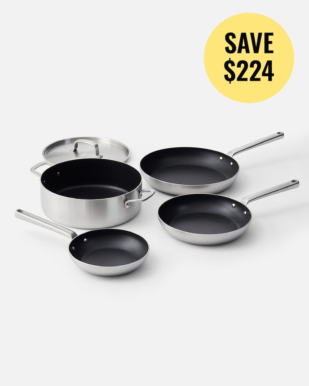 MAKO GENIUS 5-PLY NON-STICK SET (4-PIECE)