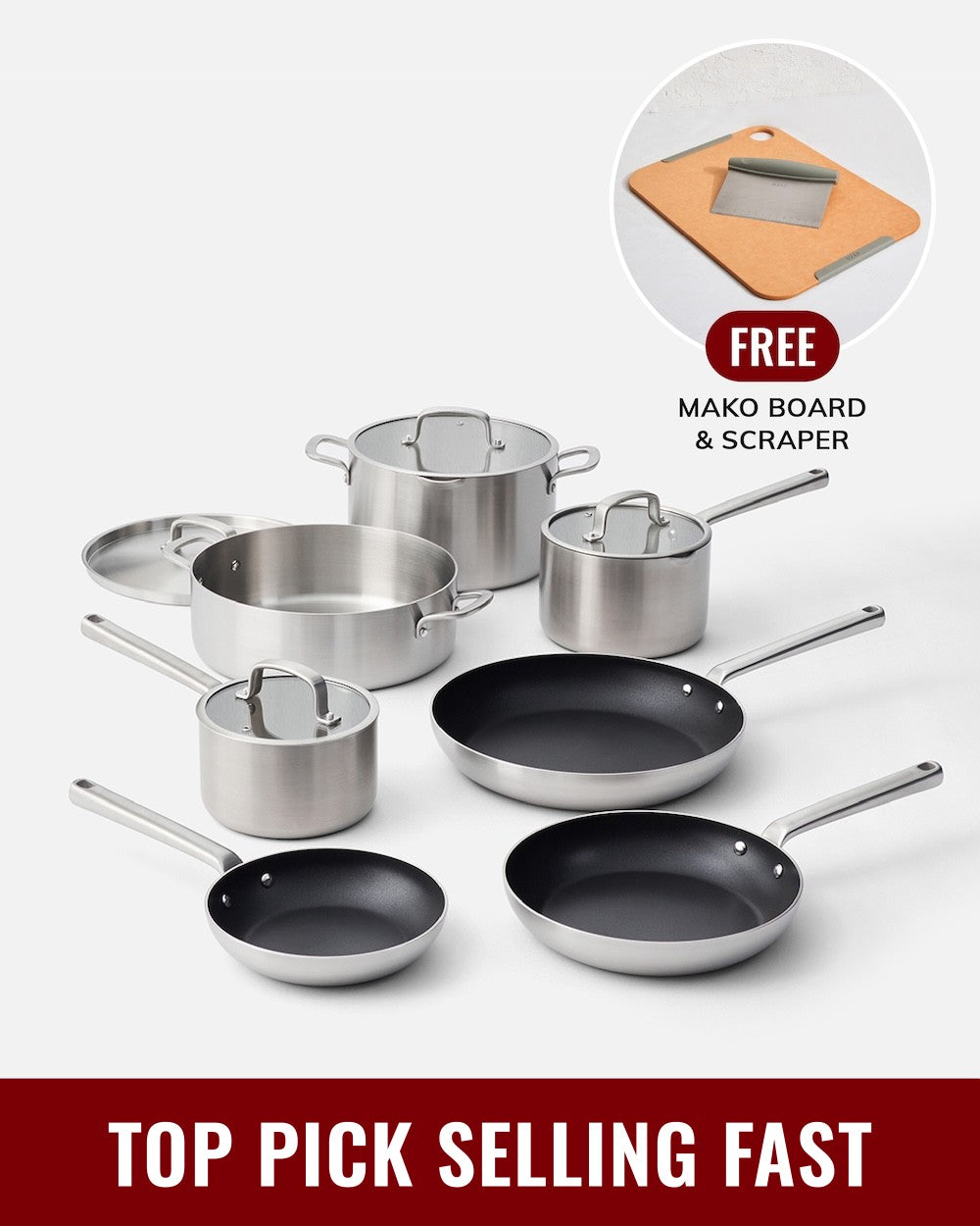 MAKO Signature Plus Set (7-Piece) with FREE Kitchen Toolset