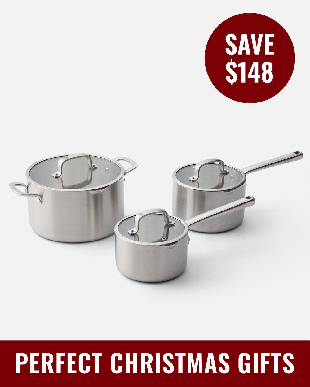 MAKO Genius 5-Ply Saucepan Set (3-piece)