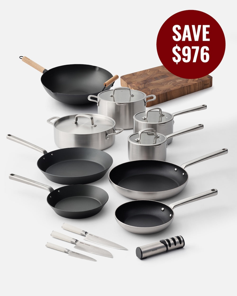 MAKO Ultimate Kitchen Upgrade Set (14 Piece Set) Cream