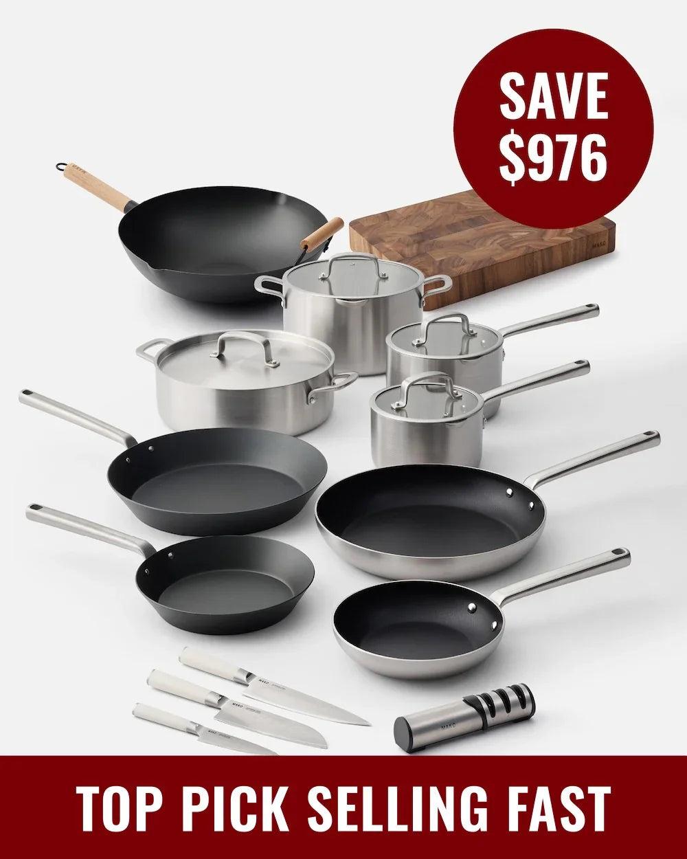 MAKO Ultimate Kitchen Upgrade Set (14 Piece Set) Cream