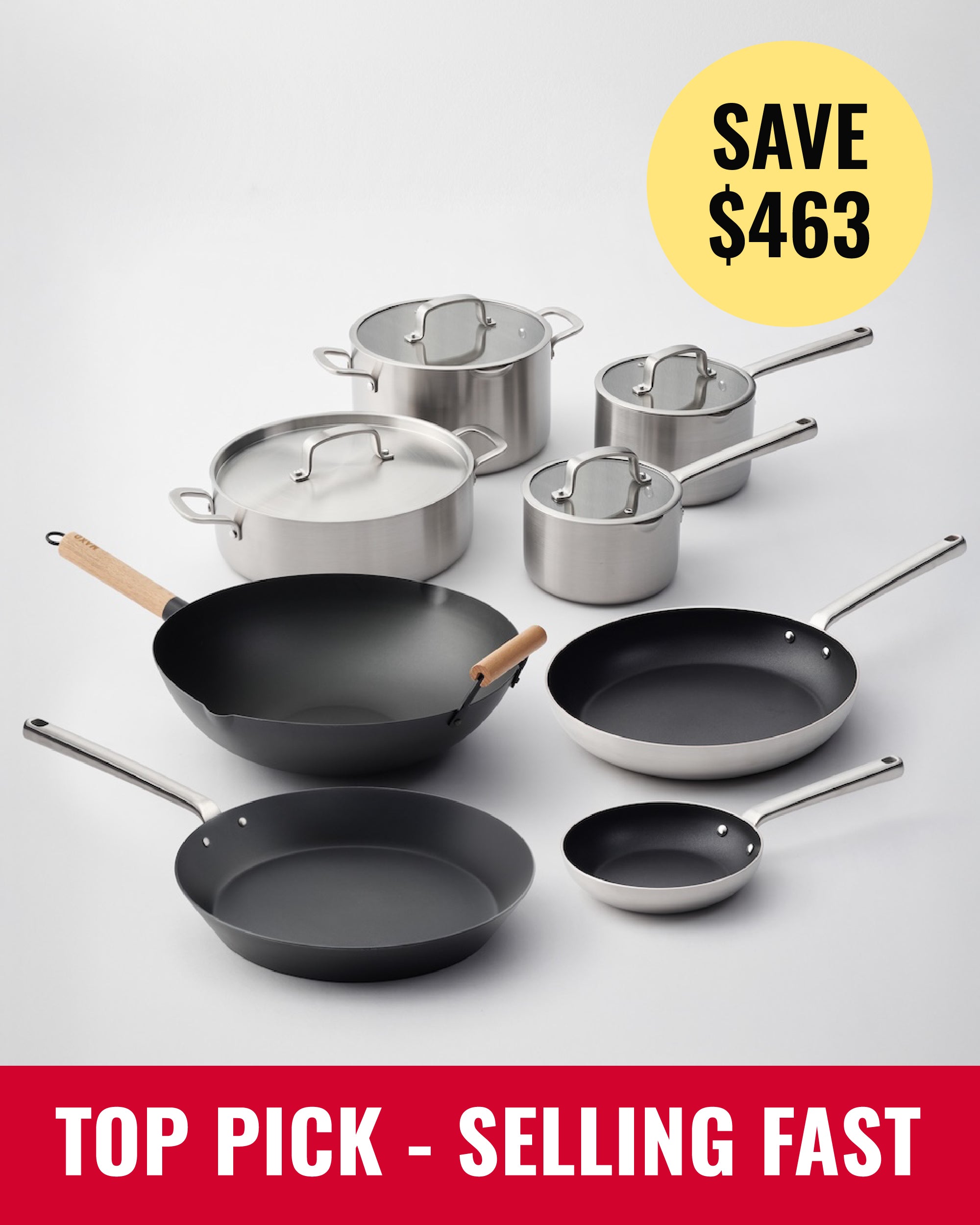 MAKO Cookware Essentials (8 Piece Set) Wok by MAKO - only available at CookDineHost