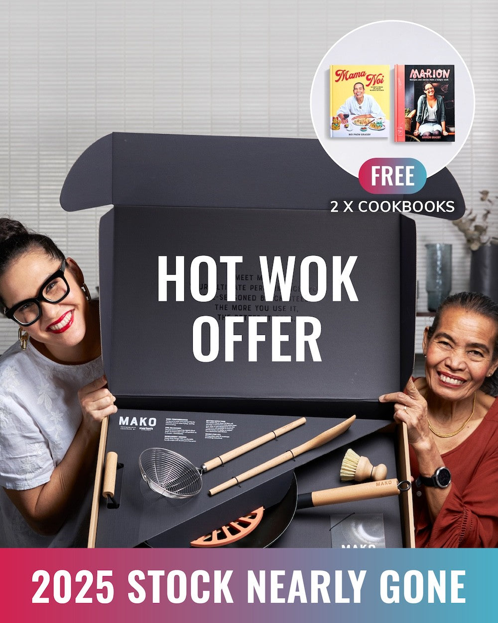 Hot Wok Offer by MAKO - only available at CookDineHost with free books
