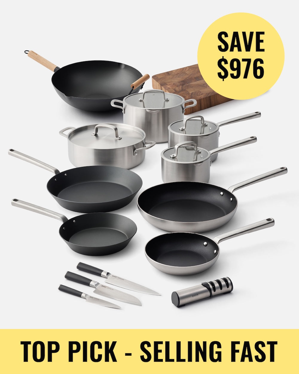 MAKO Ultimate Kitchen Upgrade Black Set (14 Piece Set)