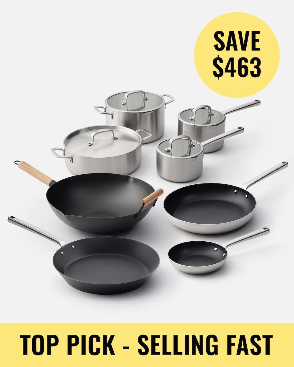 MAKO Cookware Essentials (8 Piece Set)