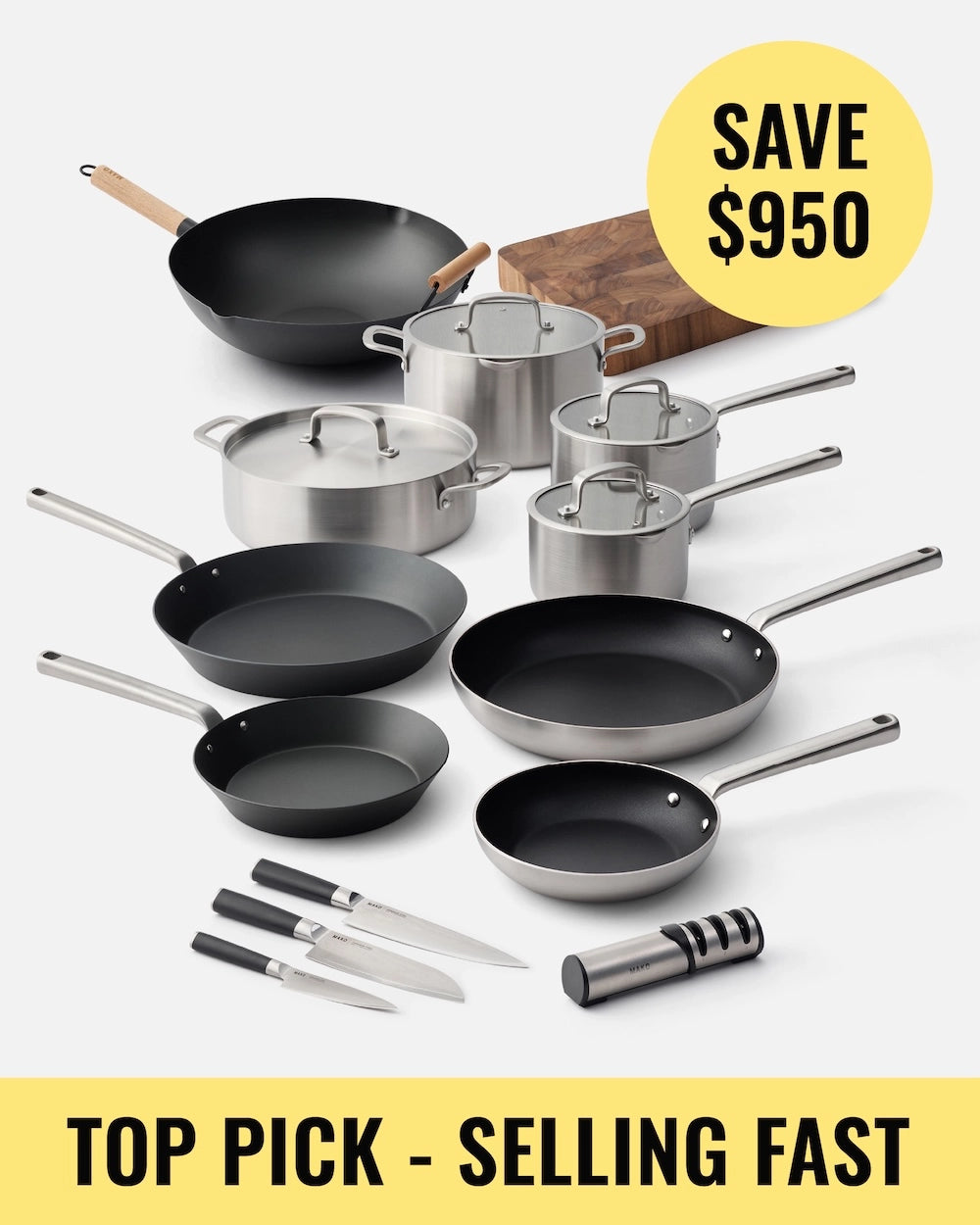 MAKO Ultimate Kitchen Upgrade Black Set (14 Piece Set)