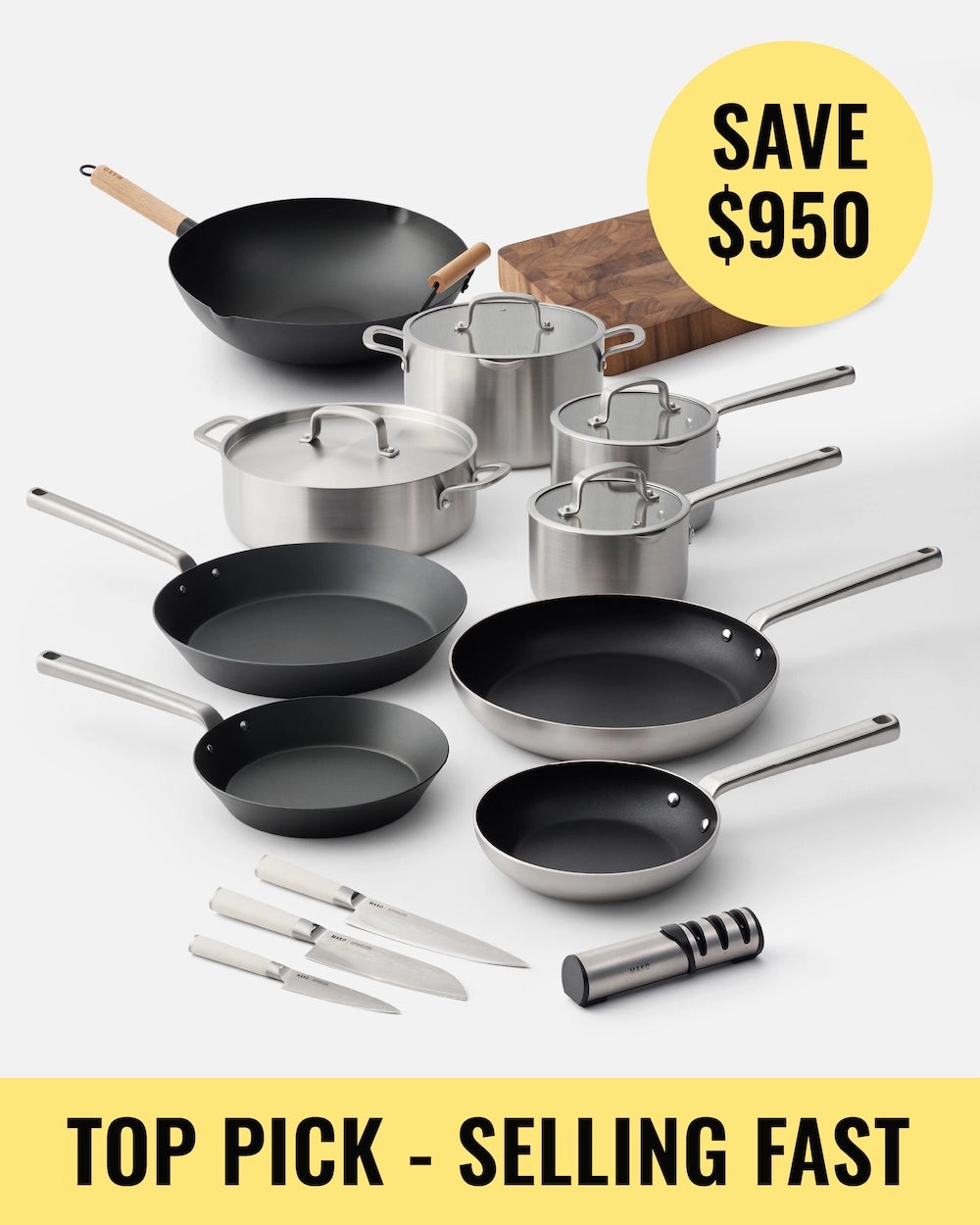 MAKO Ultimate Kitchen Upgrade Cream Set (14 Piece Set)