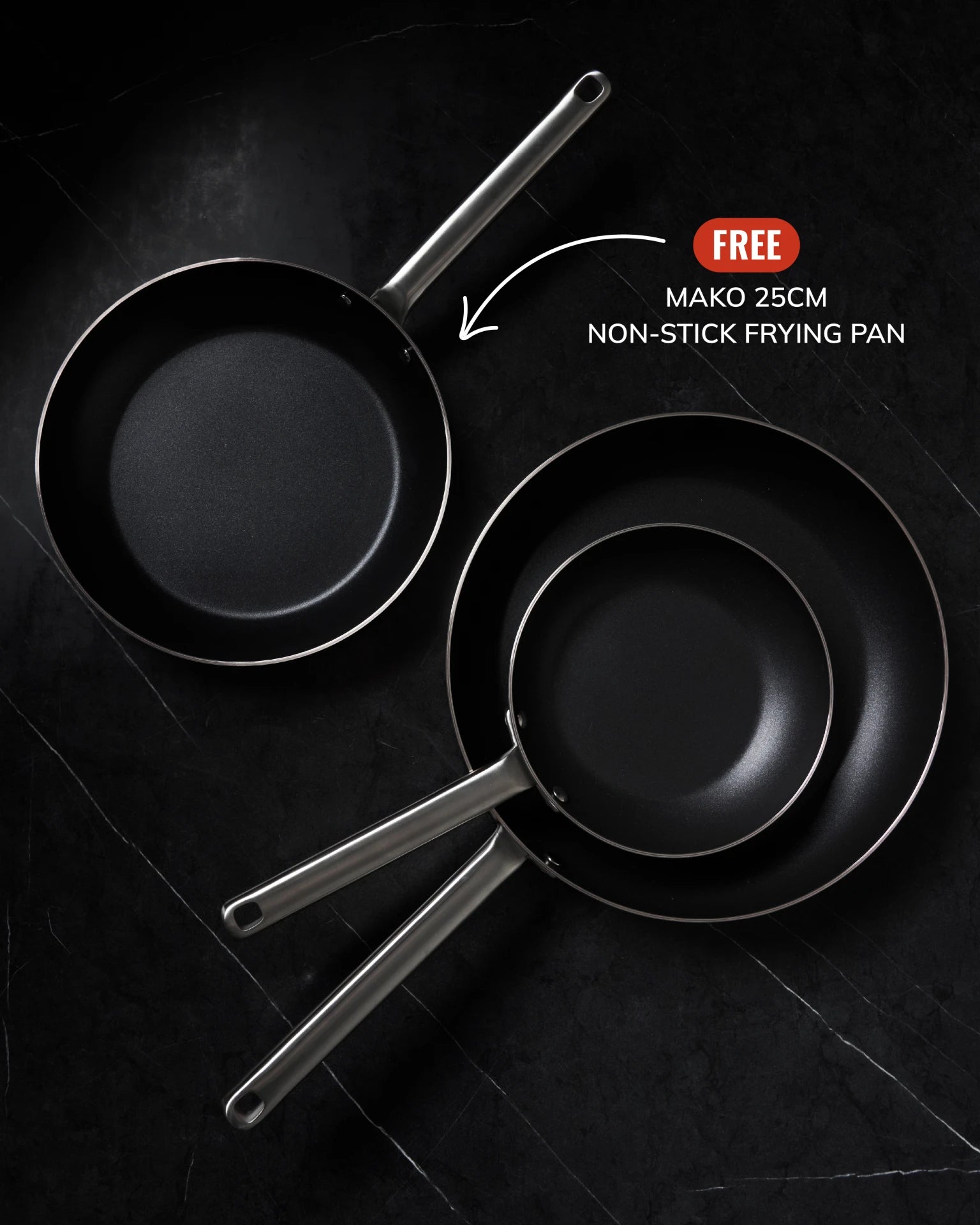 MAKO 5-Ply Non-Stick Frying Pan Duo Offer CookDineHost