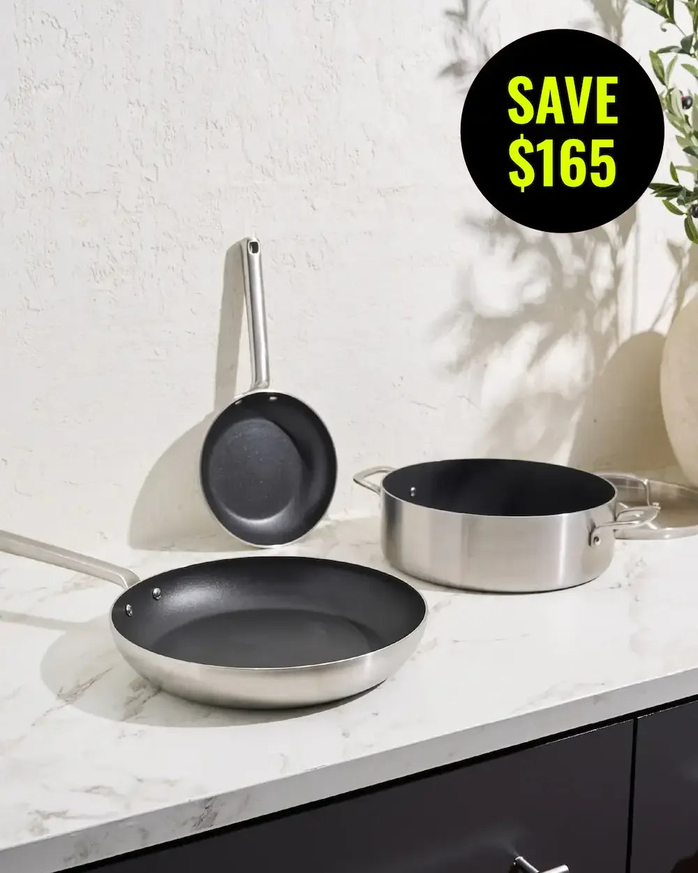 mako MAKO Genius 5-Ply Non-Stick Set (3-piece) | CookDineHost