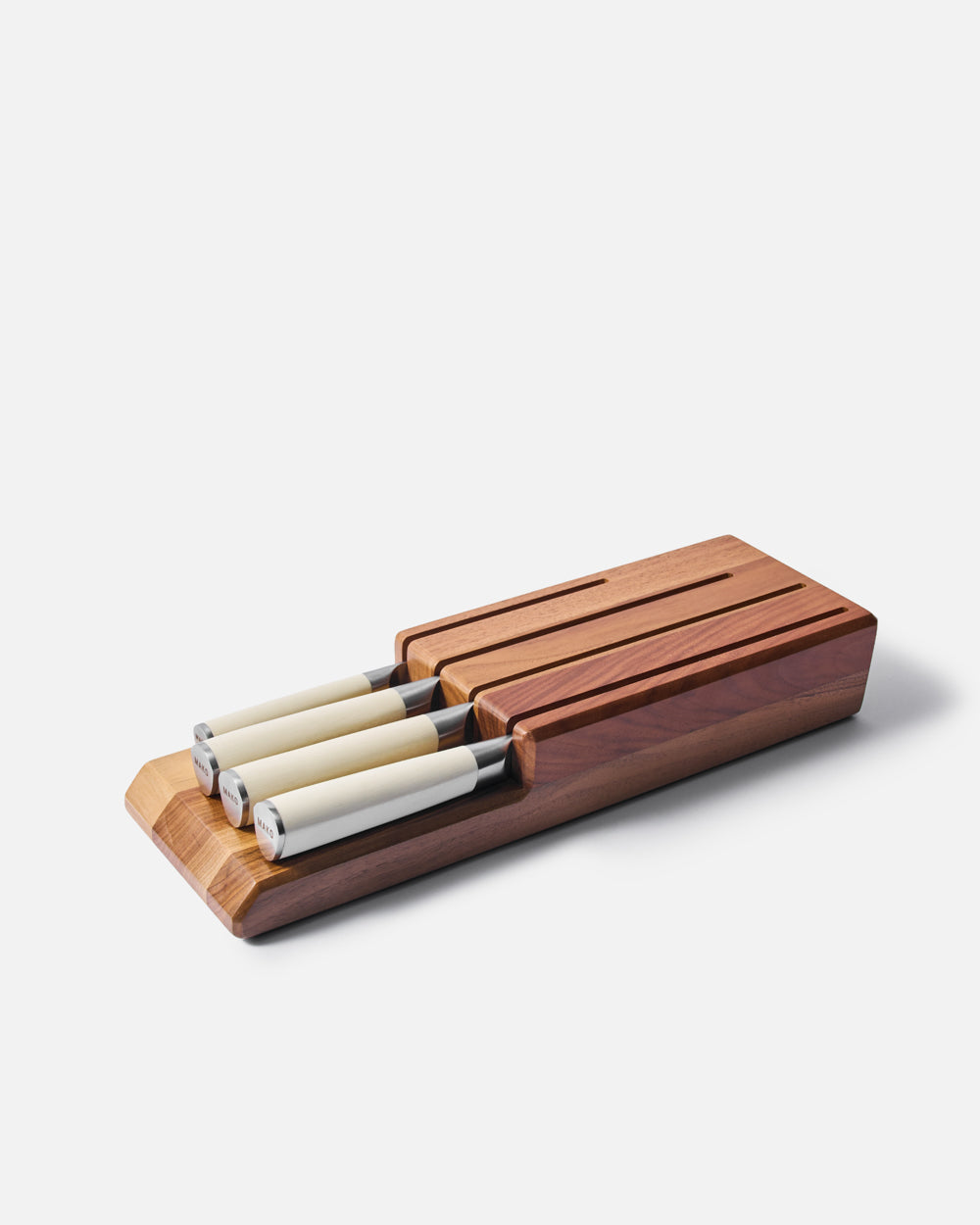 MAKO Japanese Steel Knife Set of 4 - Cream In Drawer