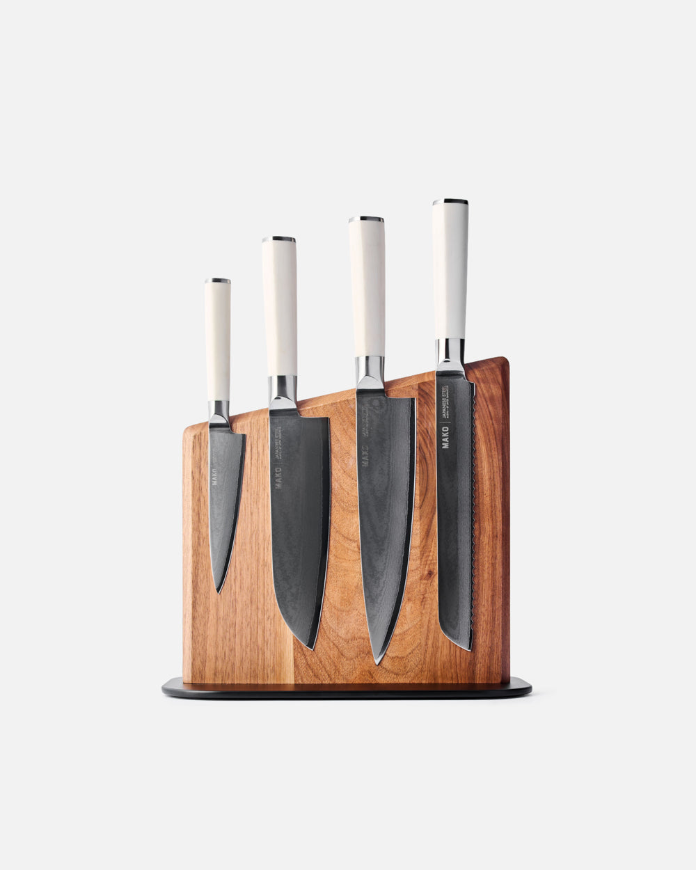 MAKO Japanese Steel Knife Set of 4 - Cream Magnetic Stand
