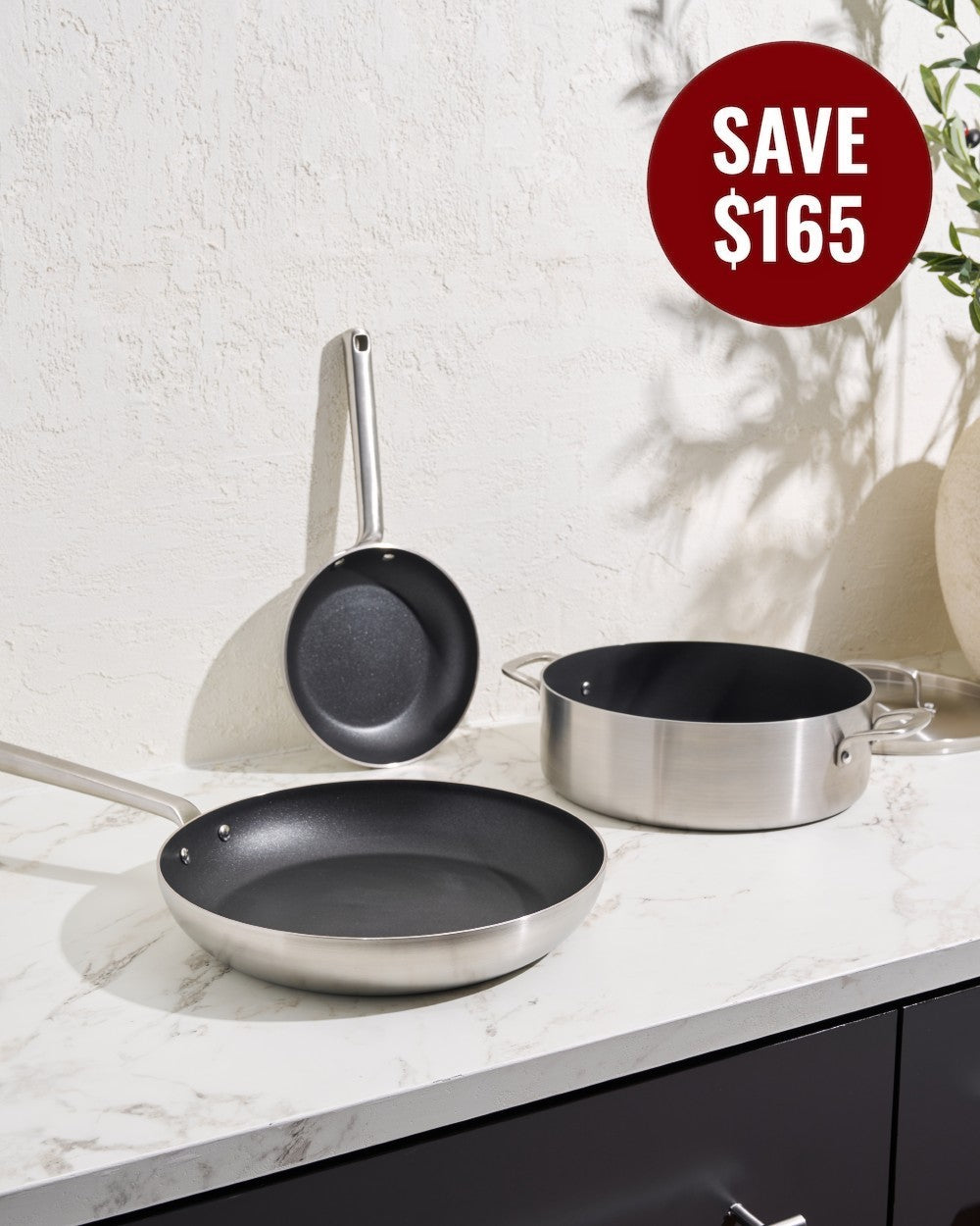 MAKO Genius 5-Ply Non-Stick Set (3-piece) CookDineHost save 165