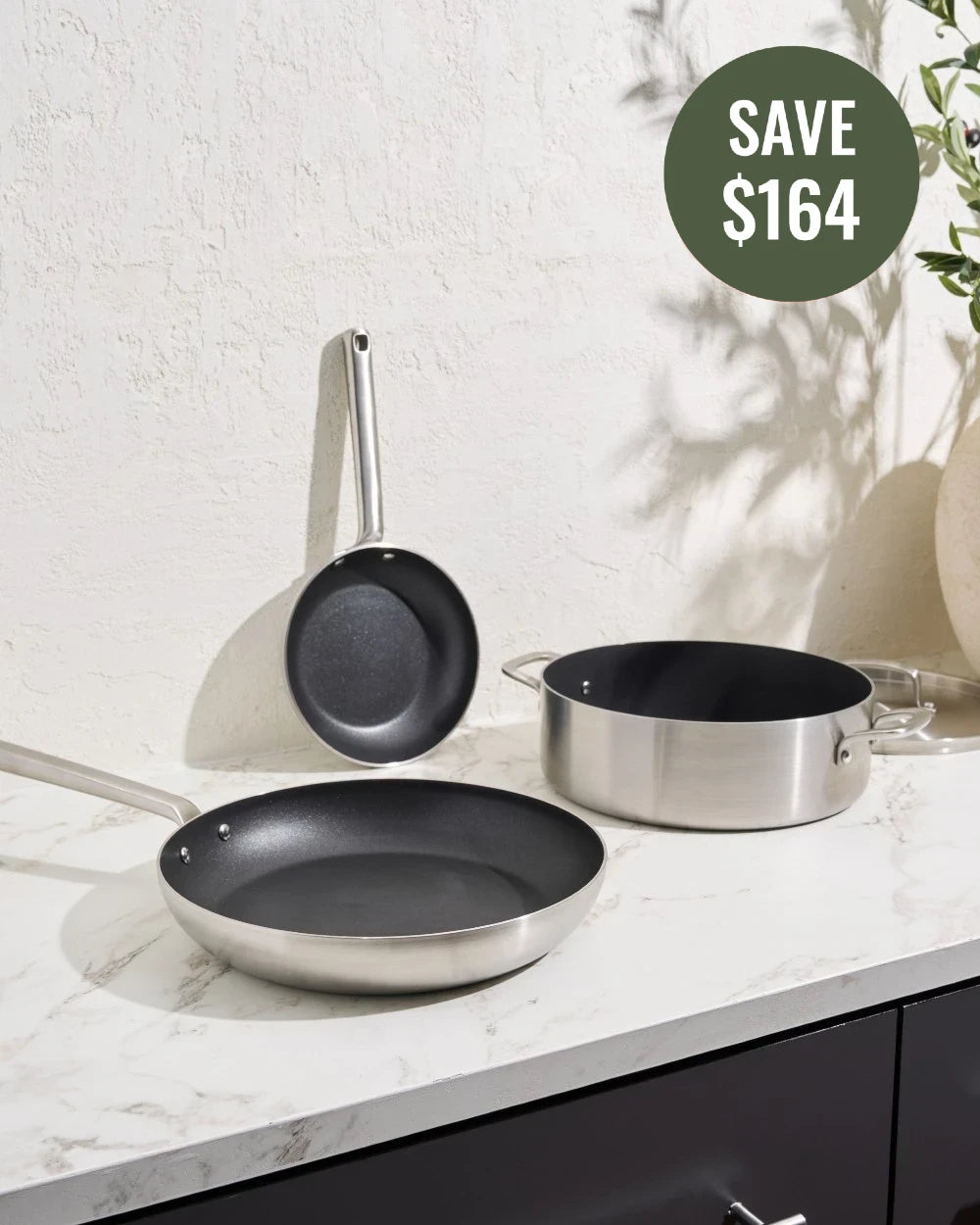 MAKO Genius 5-Ply Non-Stick Set (3-piece) CookDineHost