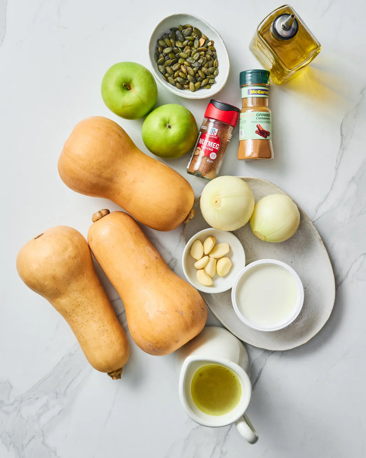 Ingredients for Roasted Pumpkin and Apple Soup