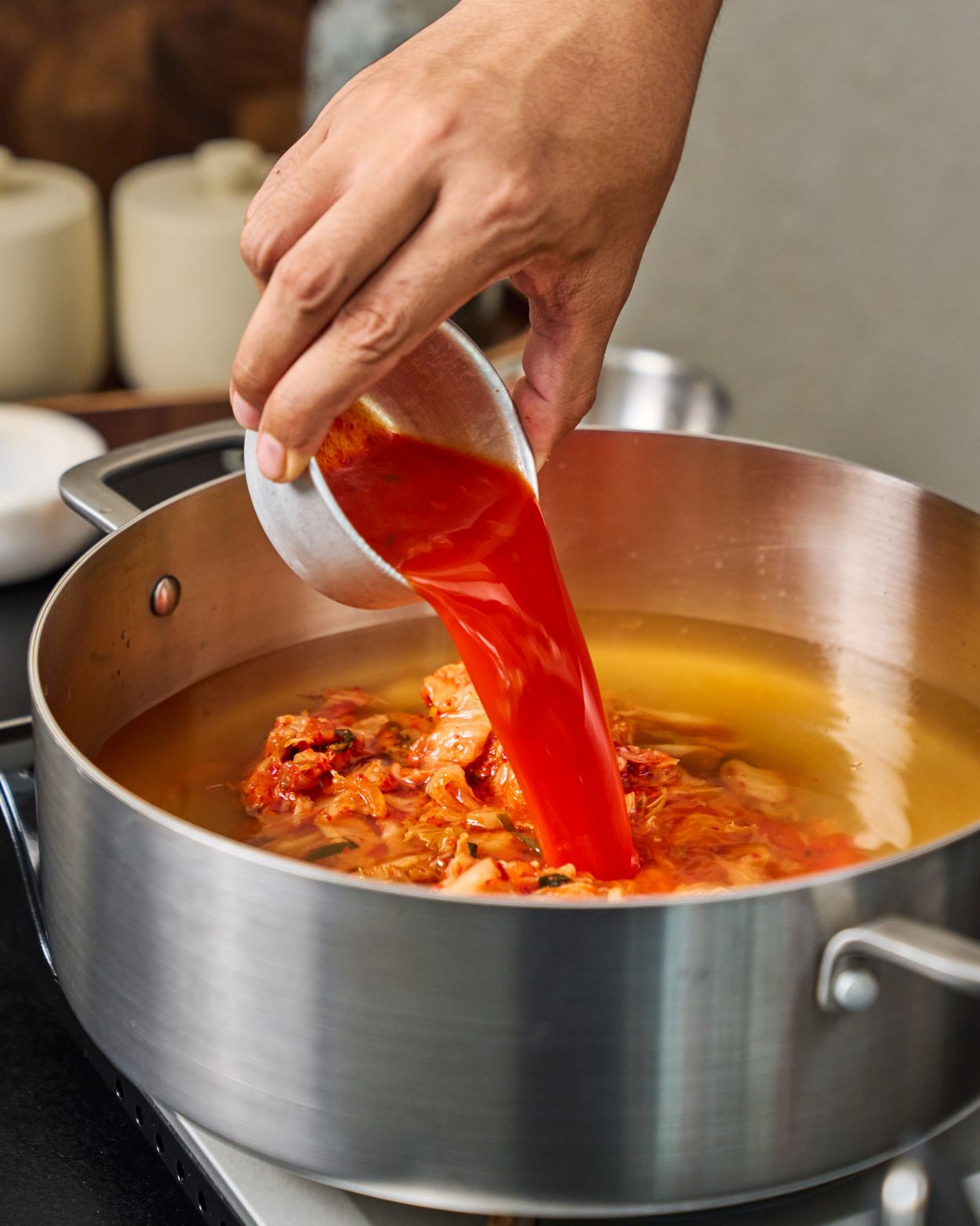 Sticky Gochujang Pork Belly with Kimchi Rice Recipe CookDineHost Kimchi Broth
