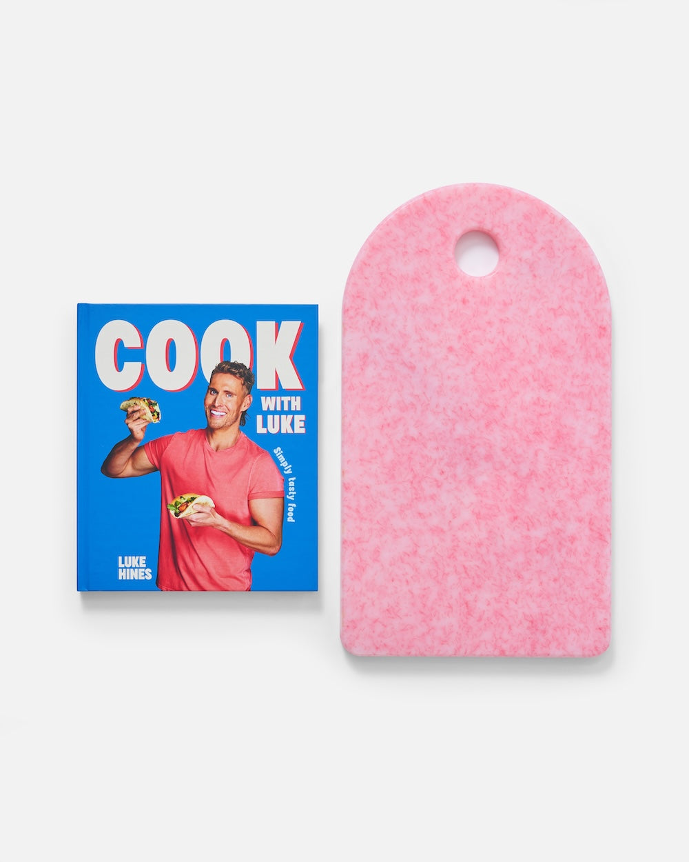 Cook with Luke & Sasni Fairy Floss Pink Recycled Chopping Board
