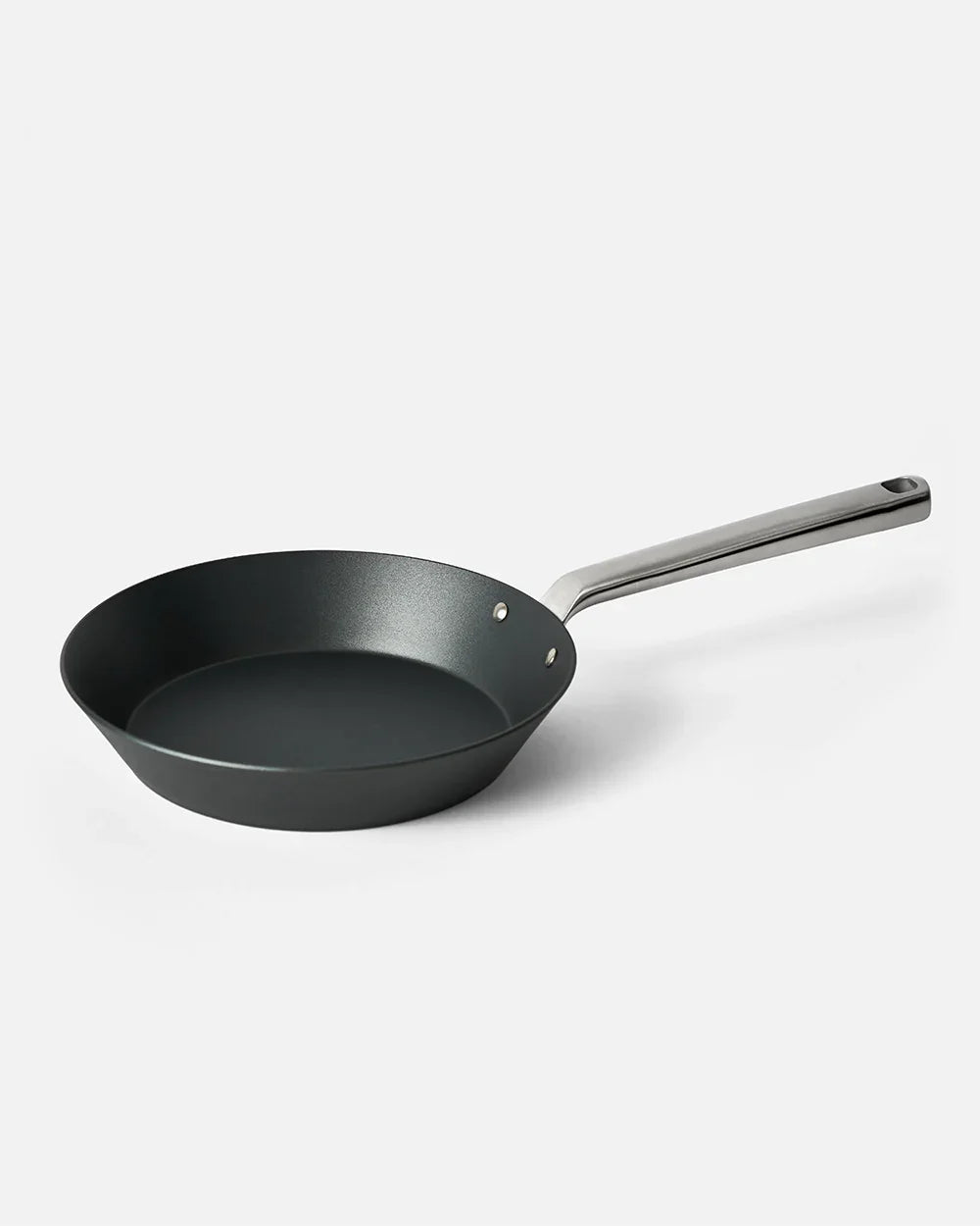 MAKO Black Steel Mini Sear Pan CookDineHost - side angle on white background