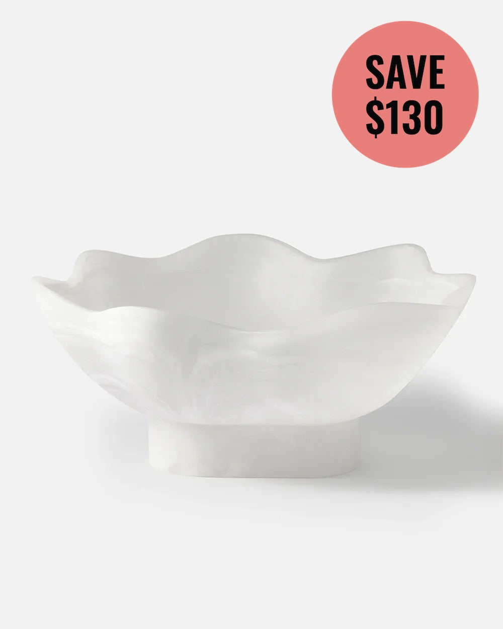 Maya Resin Footed Bowl - Cotton Black Friday Discount