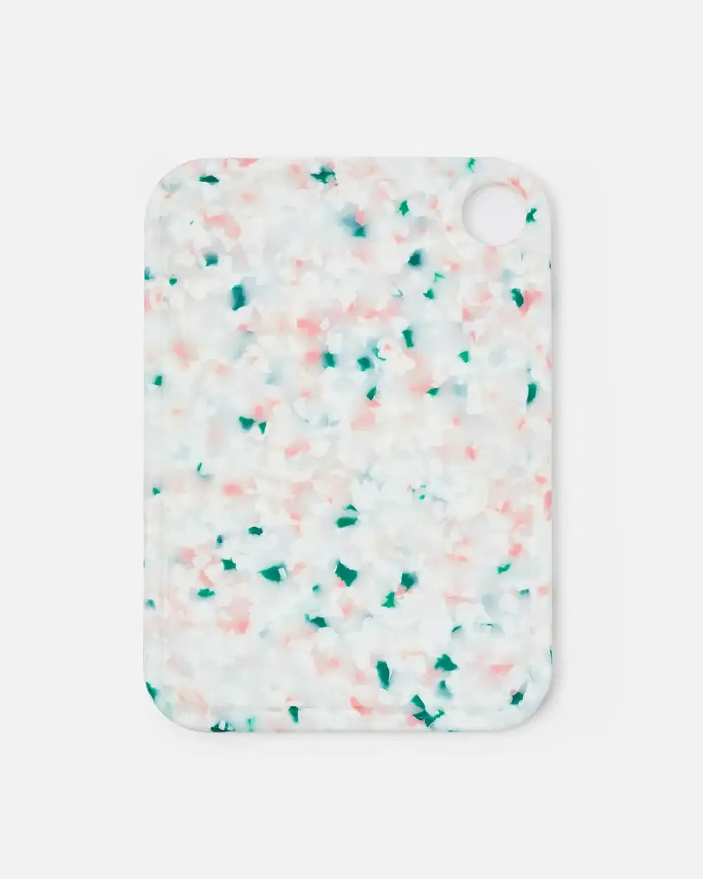 Juicy Watermelon Asoke chopping board by Marion Grasby, speckled pastel design on white