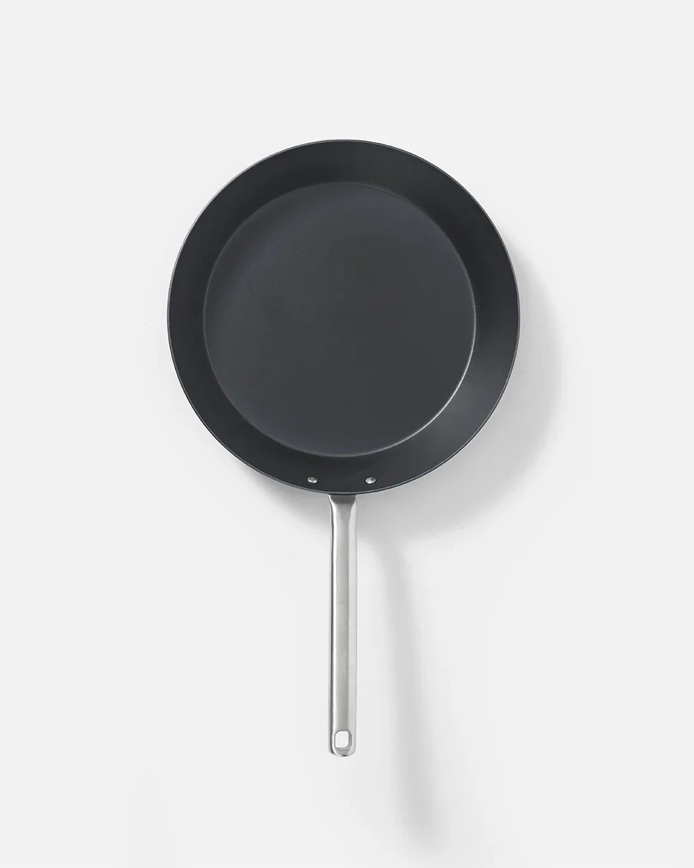 MAKO Black Steel Steak Pan - CookDineHost flat lay on white background