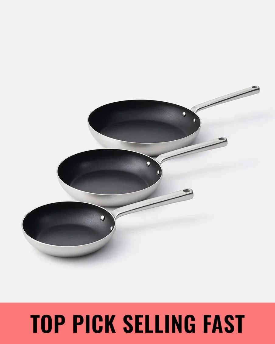 MAKO - Genius 5-Ply Non-Stick Frying Pan Trio - Black Friday Top Pick