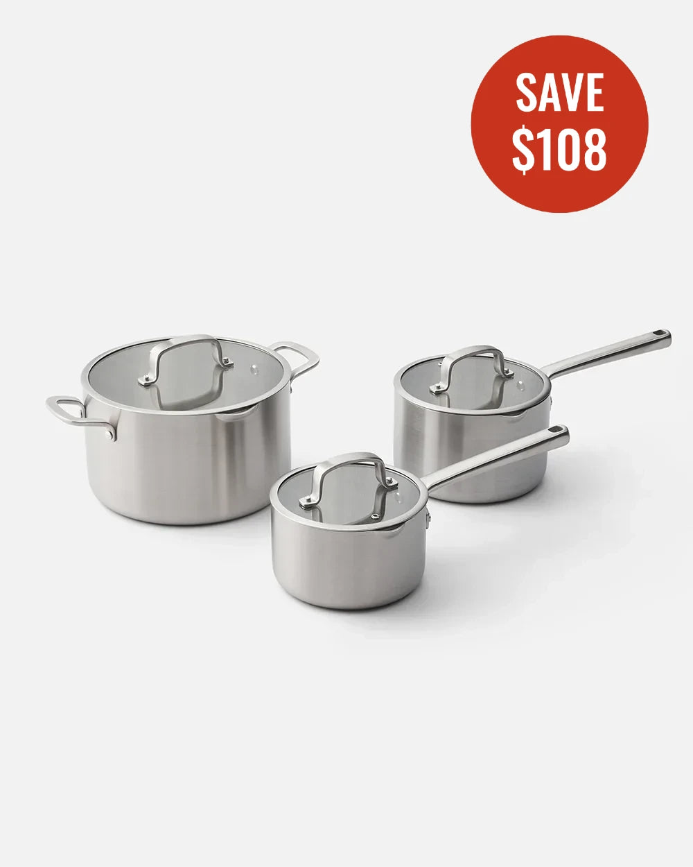 MAKO Genius 5-Ply Saucepan Set (3-piece) CookDineHost