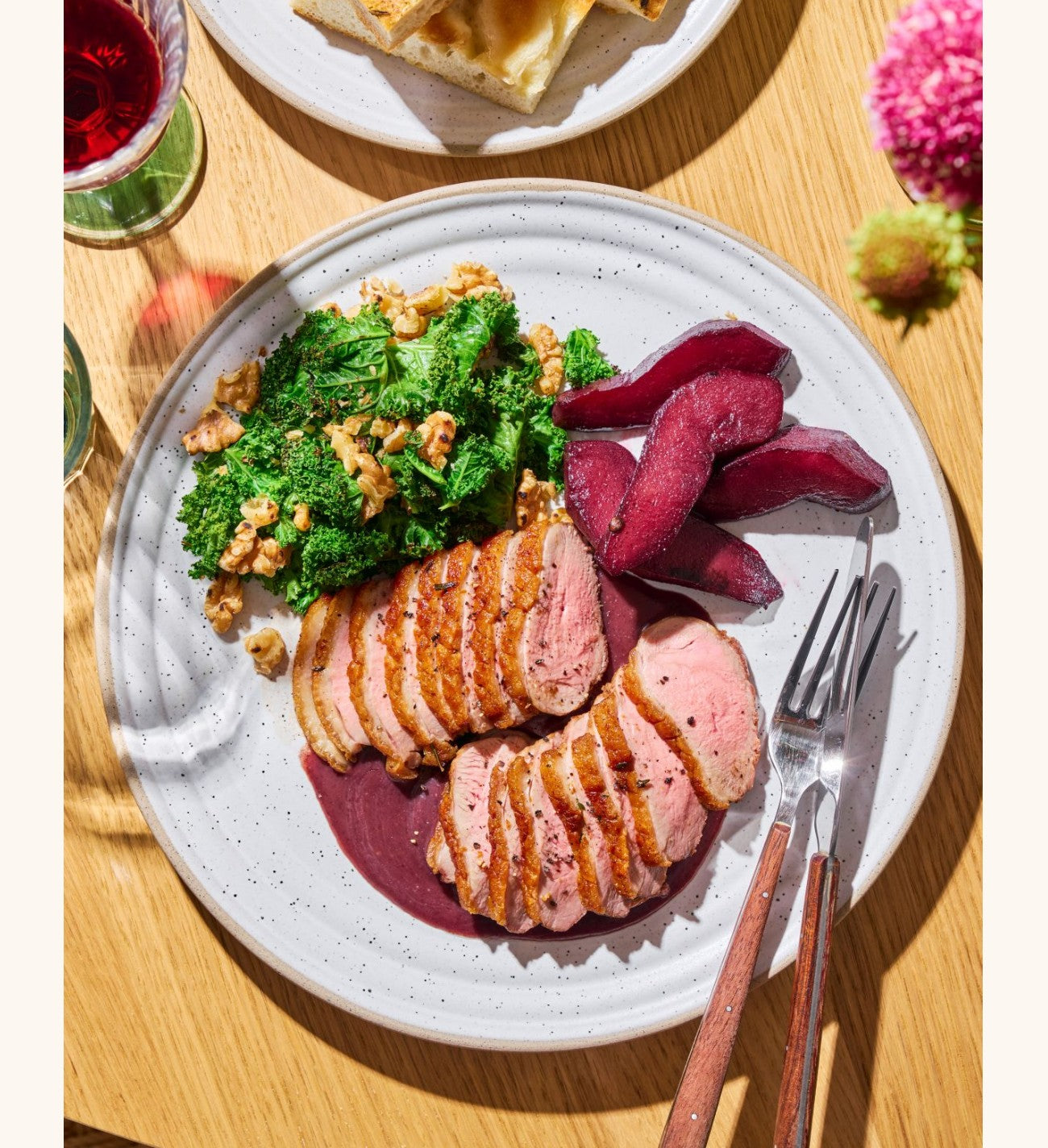 Pan Seared Duck Breast Hero image Desktop CookDineHost