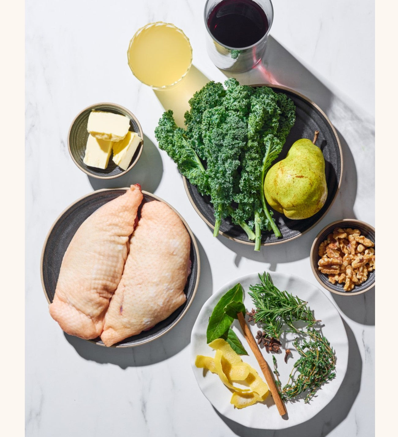 Pan-Seared Duck Breast with Pear and Red Wine Sauce Ingredients CookDineHost