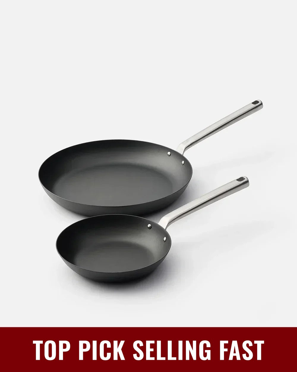MAKO Black Steel 20cm & 31cm Frying Pan Duo