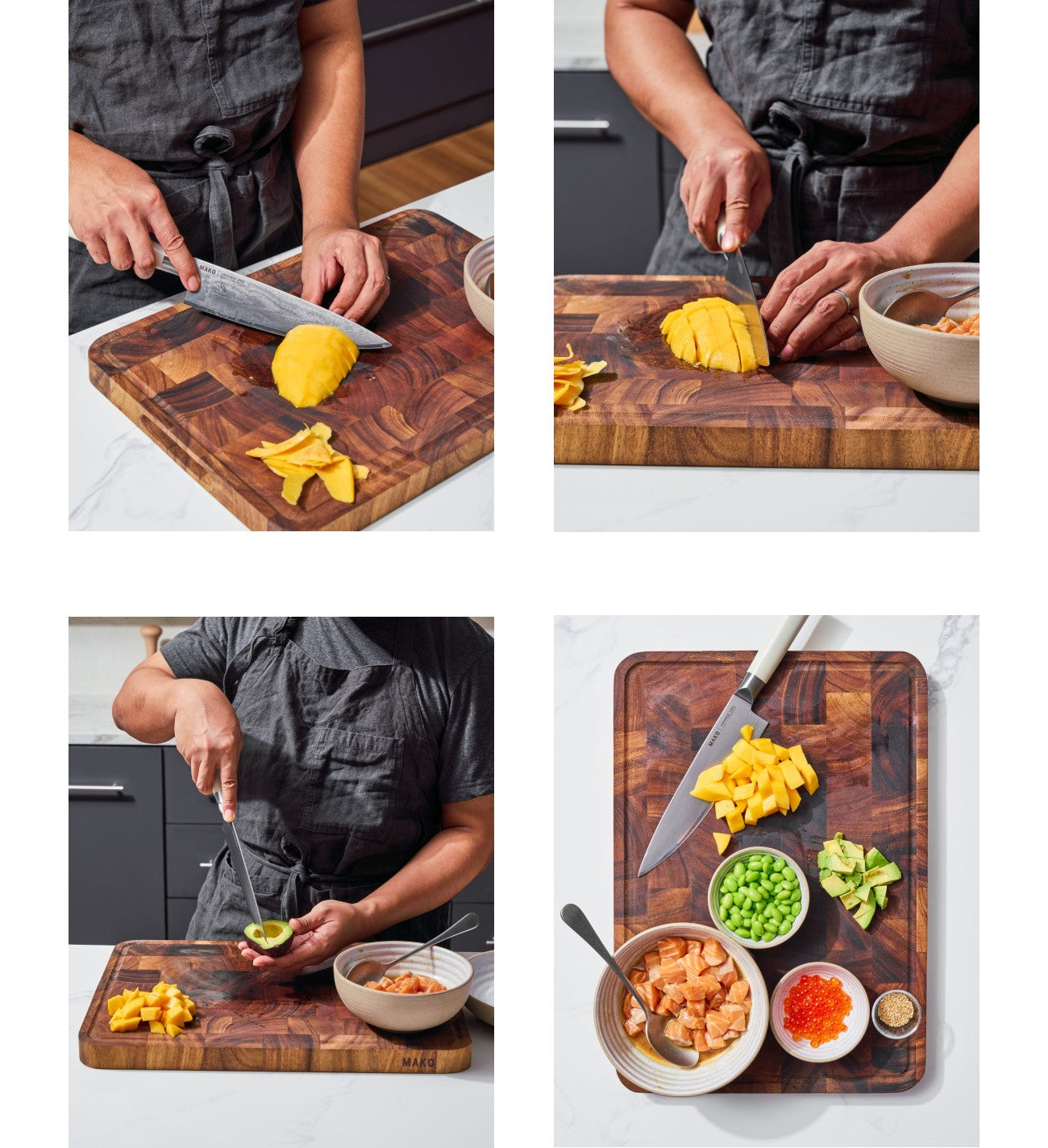 Salmon Poke Bowls Prepare the bowls Desktop CookDineHost