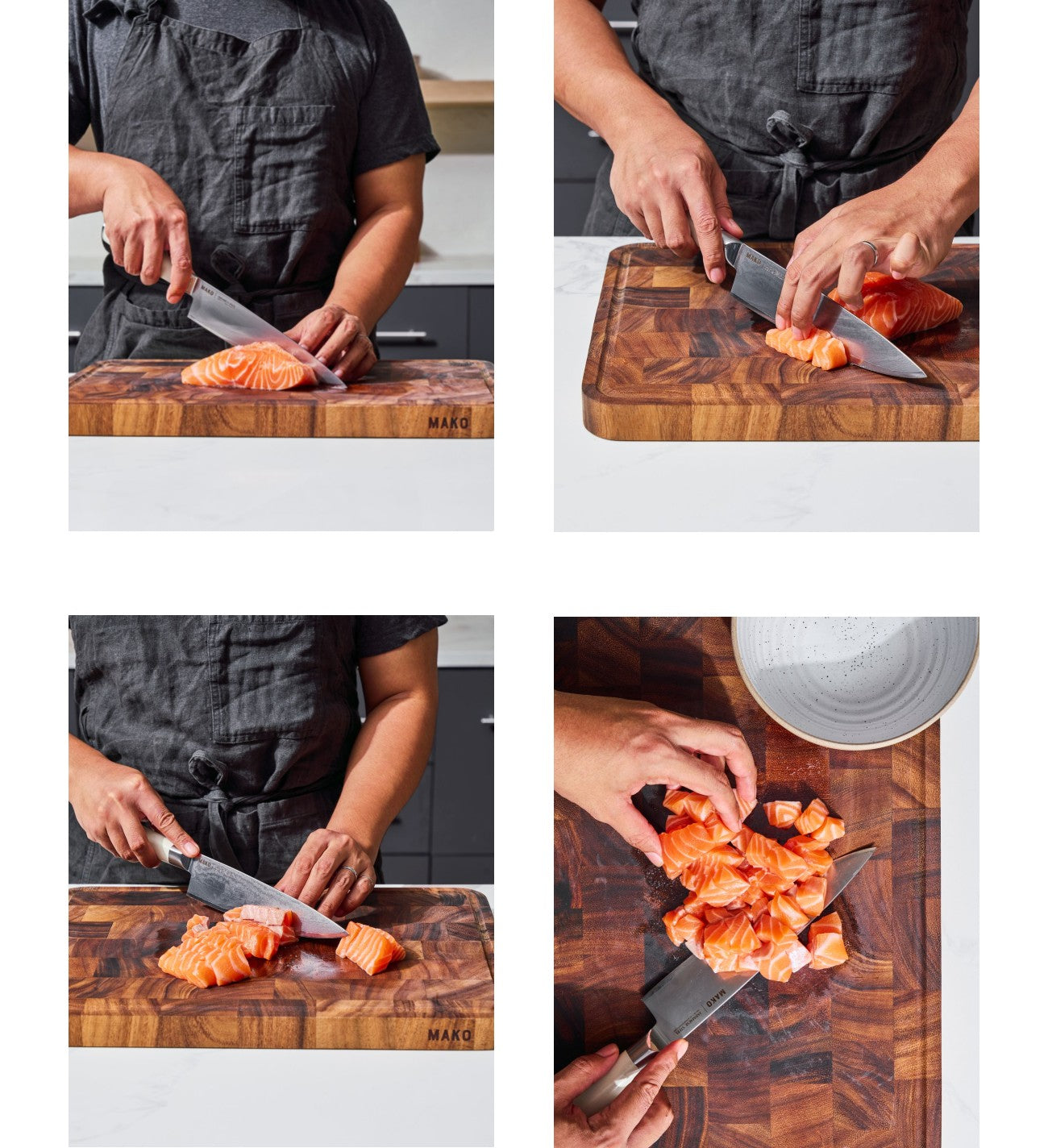 Salmon Poke Bowl Prepare the salmon CookDineHost