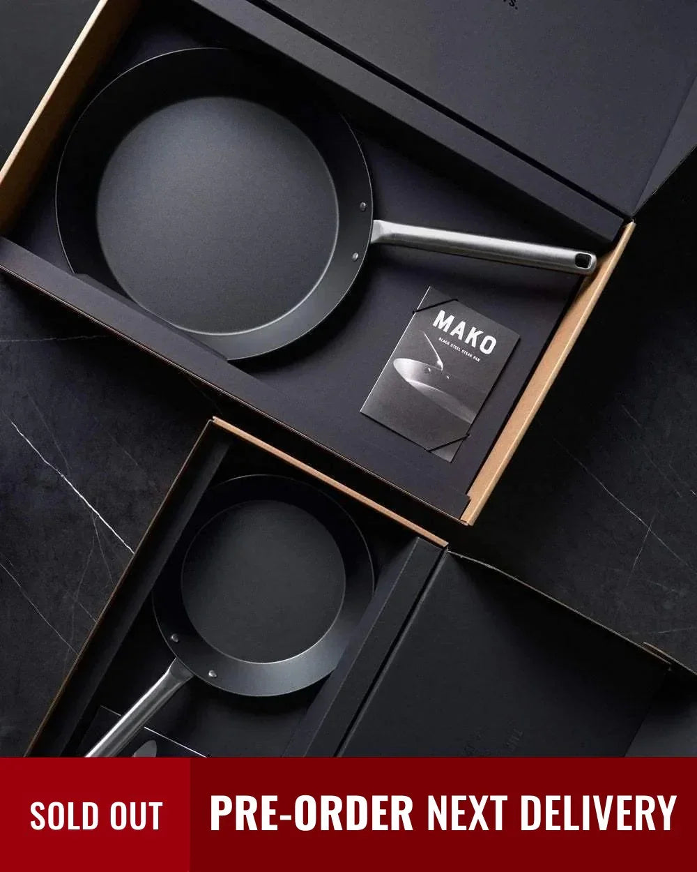 MAKO - Black Steel Steak Pan Set (PRE-ORDER) CookDineHost