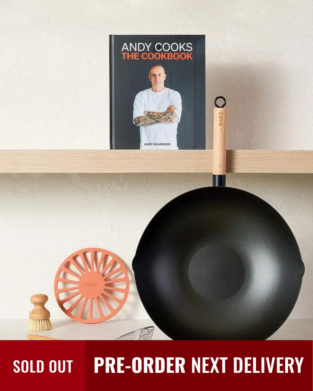 Andy Cooks : The Cookbook & MAKO Black Steel 14 Wok Kit (PRE-ORDER)