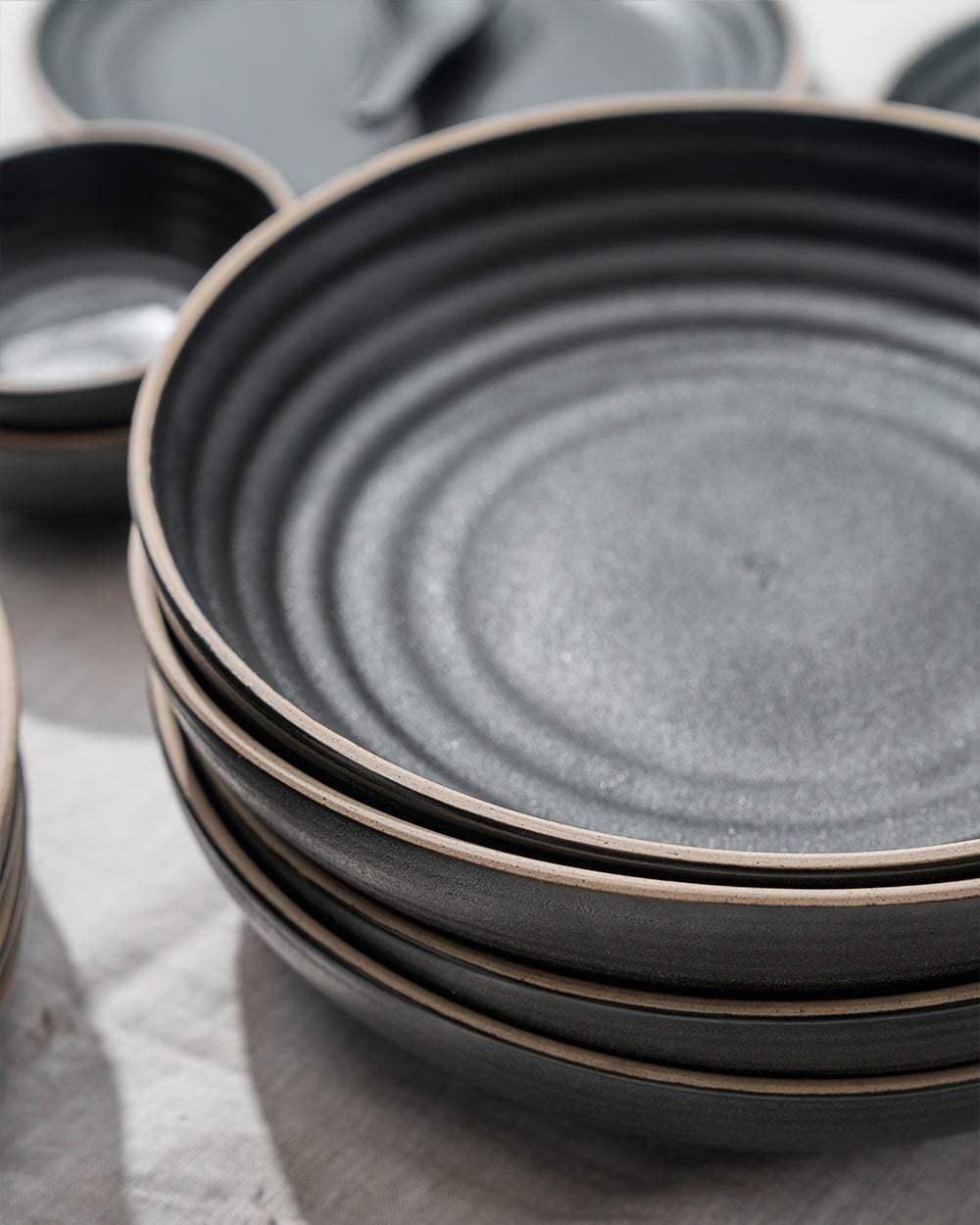 Anaya Charcoal Pasta Lovers' Gift Set (16 Piece) Dinnerware Sets by Asoke - only available at CookDineHost