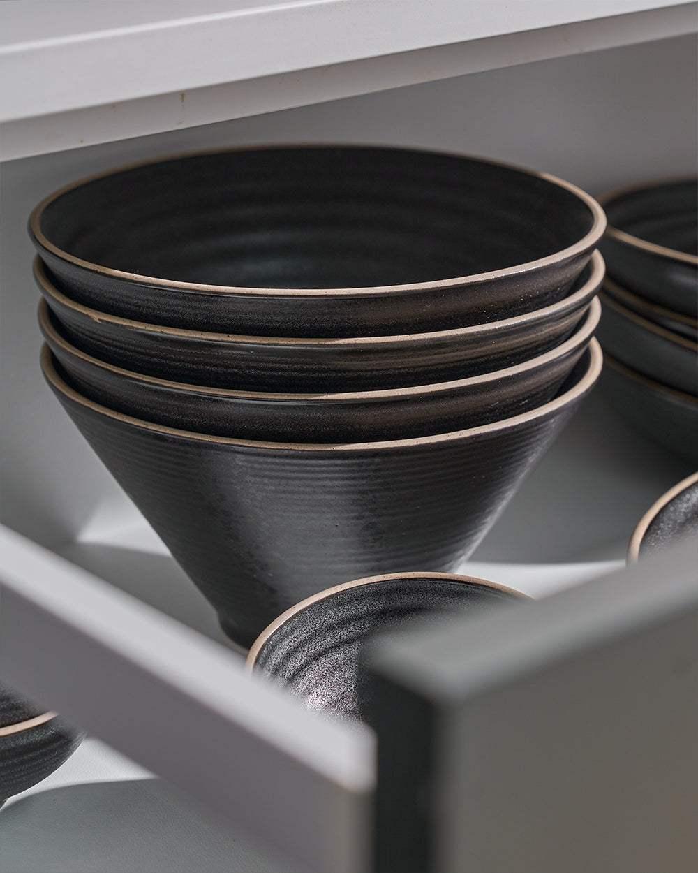 Anaya Charcoal Noodle Bowl Set of 4 Noodle Bowl Set of 4 by Asoke - only available at CookDineHost