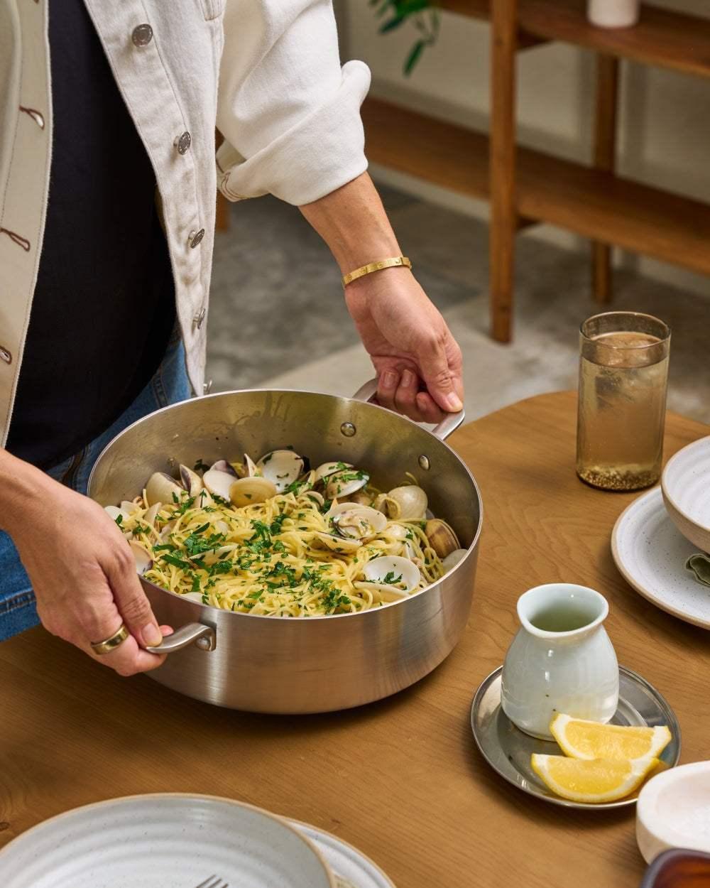 MAKO Genius 5-Ply 28cm Essential Pan With Lid Essential Pan by MAKO - only available at CookDineHost
