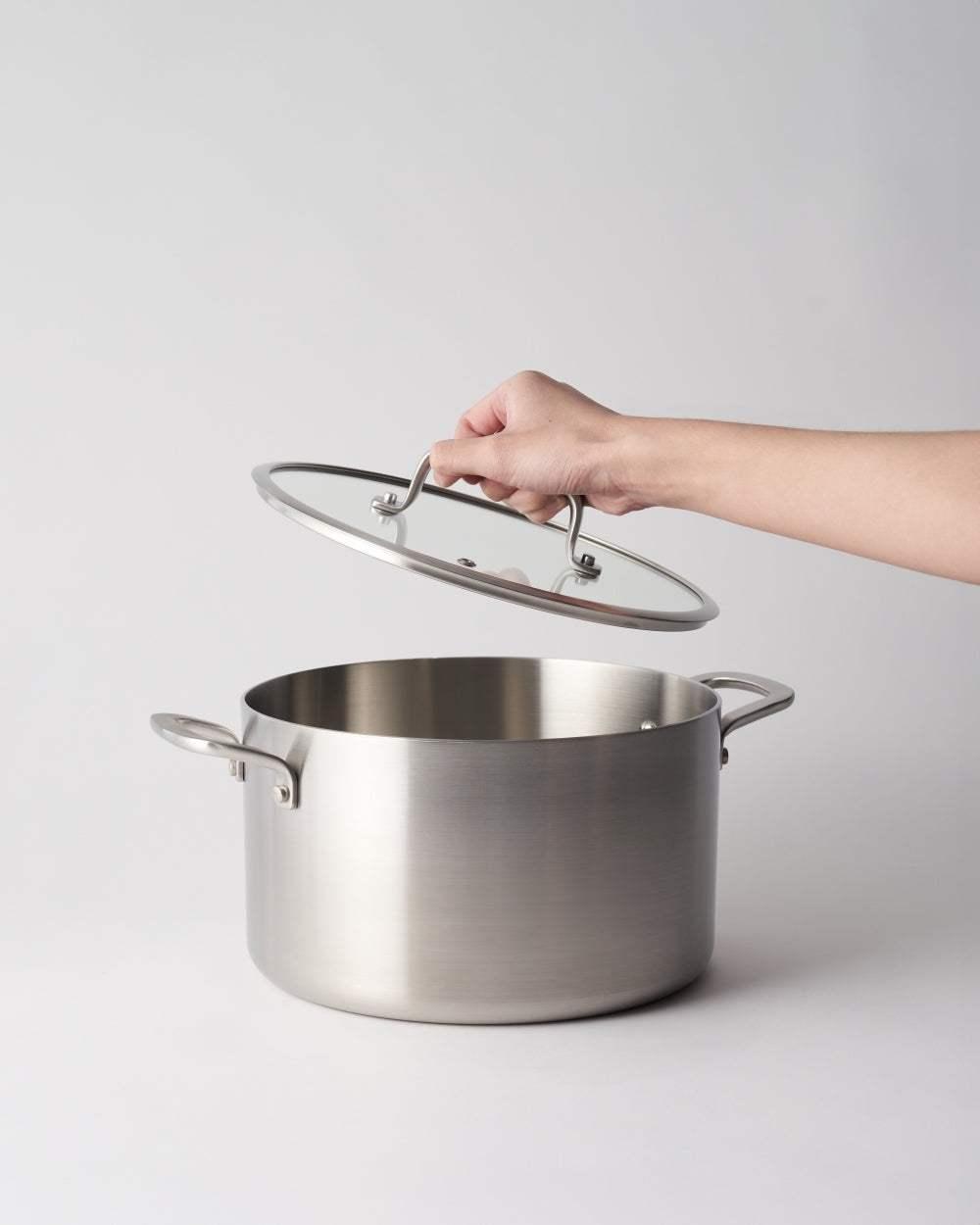 10021_S8006: MAKO Genius 5-Ply 24cm Stock Pot with Lid Stock Pot by MAKO - only available at CookDineHost