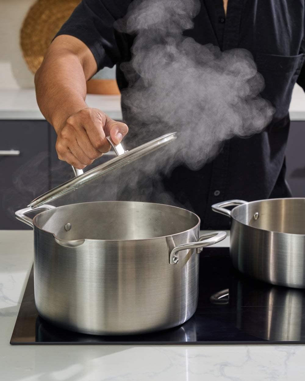 MAKO Genius 5-Ply 24cm Stock Pot with Lid Stock Pot by MAKO - only available at CookDineHost