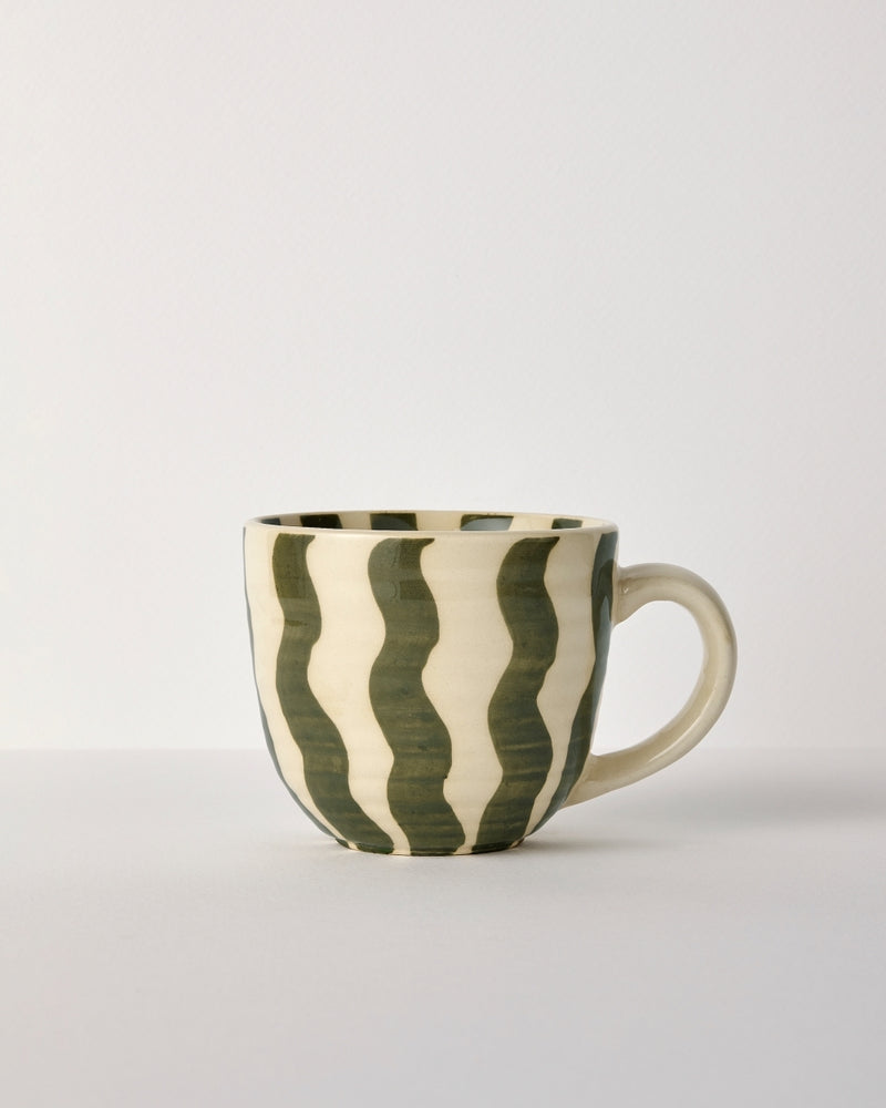 Wave Mug Set of 4 - Olive