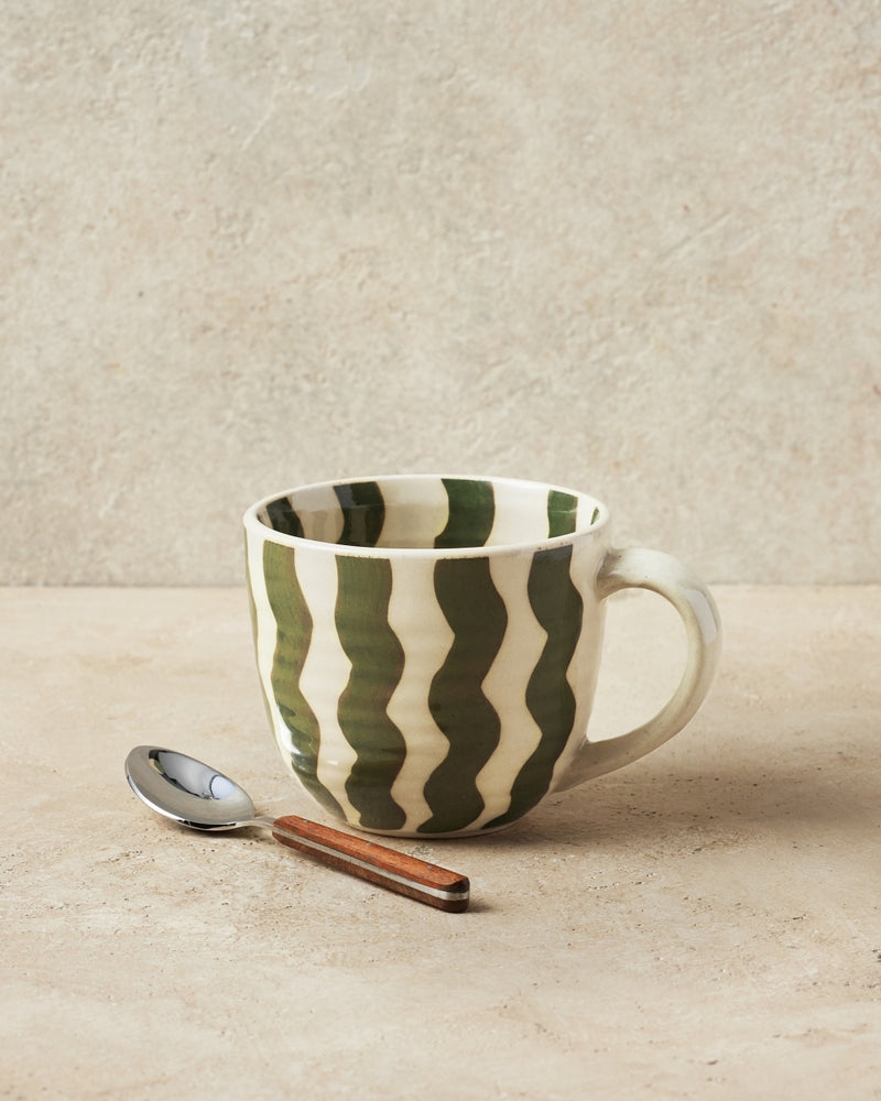 Allaro Mug Set of 4 - Olive Wave