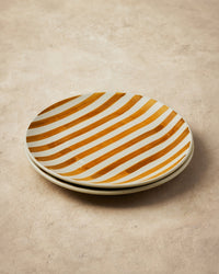 Stripe Large Plate Set of 2 - Terracotta