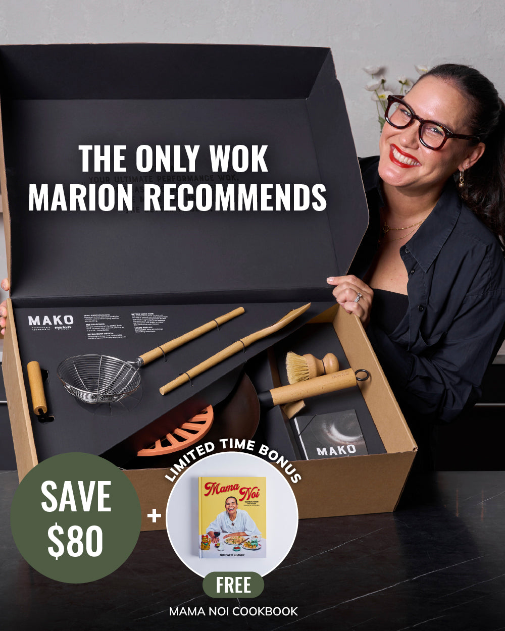 MAKO Wok Kit CookDineHost Mama Noi limited time cookbook bonus
