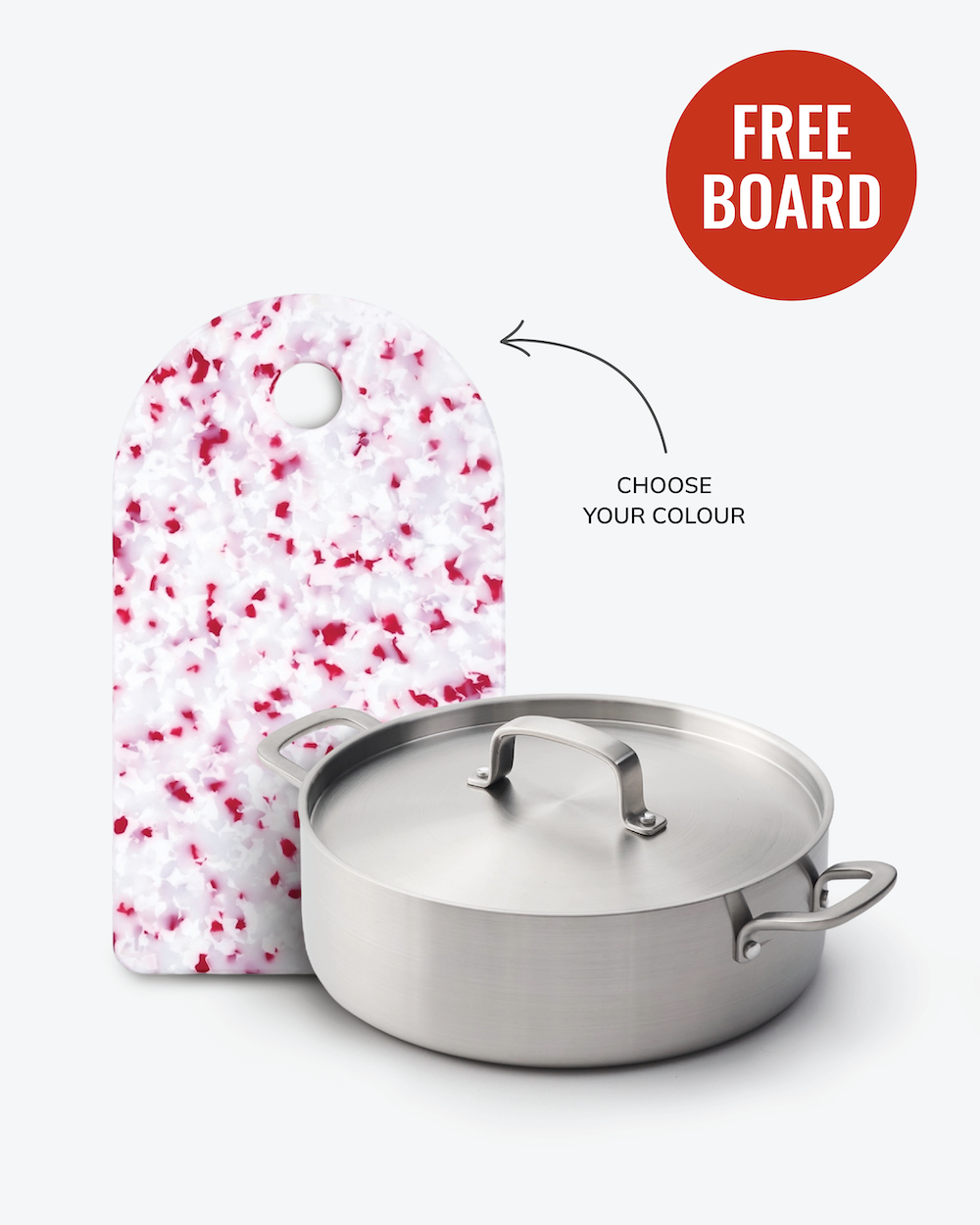 MAKO 5-Ply Stainless Steel Essential Pan - Free Dragonfruit Sasni Board