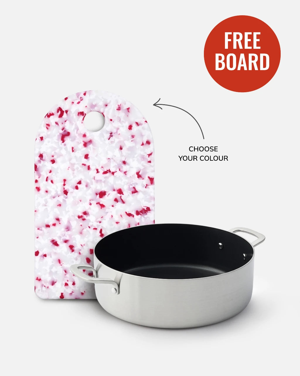 MAKO 5-Ply Non-Stick Essential Pan Free Sasni Chopping Board Dragonfruit